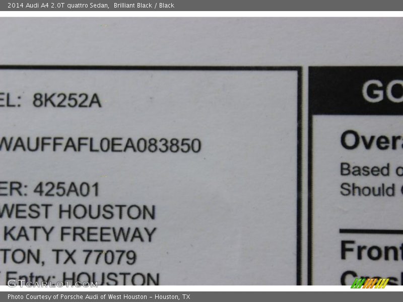 Brilliant Black / Black 2014 Audi A4 2.0T quattro Sedan