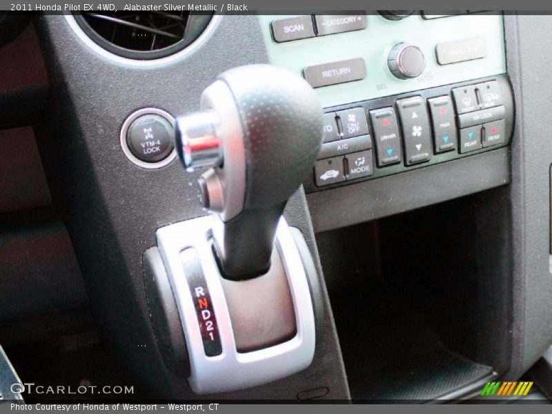 Alabaster Silver Metallic / Black 2011 Honda Pilot EX 4WD