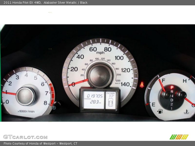 Alabaster Silver Metallic / Black 2011 Honda Pilot EX 4WD