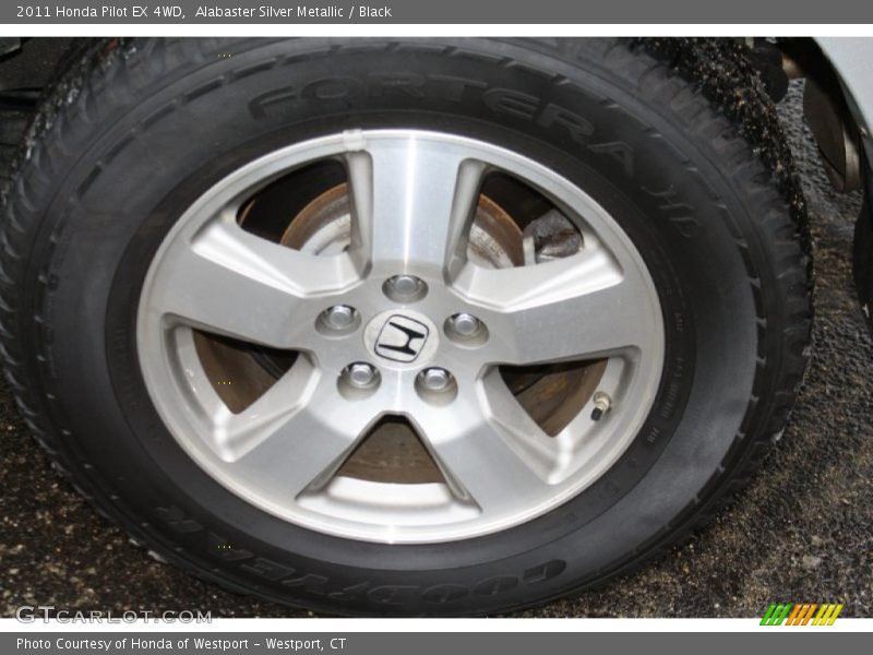Alabaster Silver Metallic / Black 2011 Honda Pilot EX 4WD