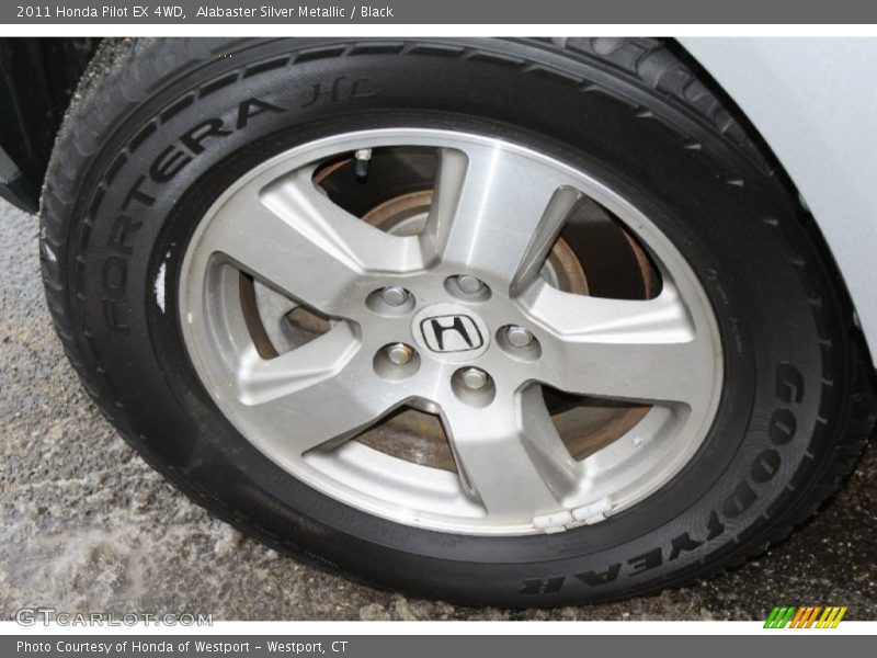 Alabaster Silver Metallic / Black 2011 Honda Pilot EX 4WD