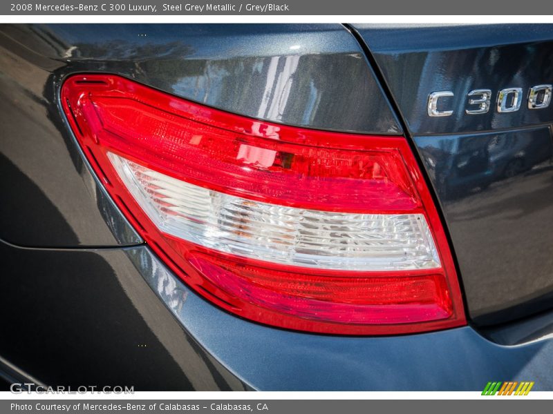 Steel Grey Metallic / Grey/Black 2008 Mercedes-Benz C 300 Luxury