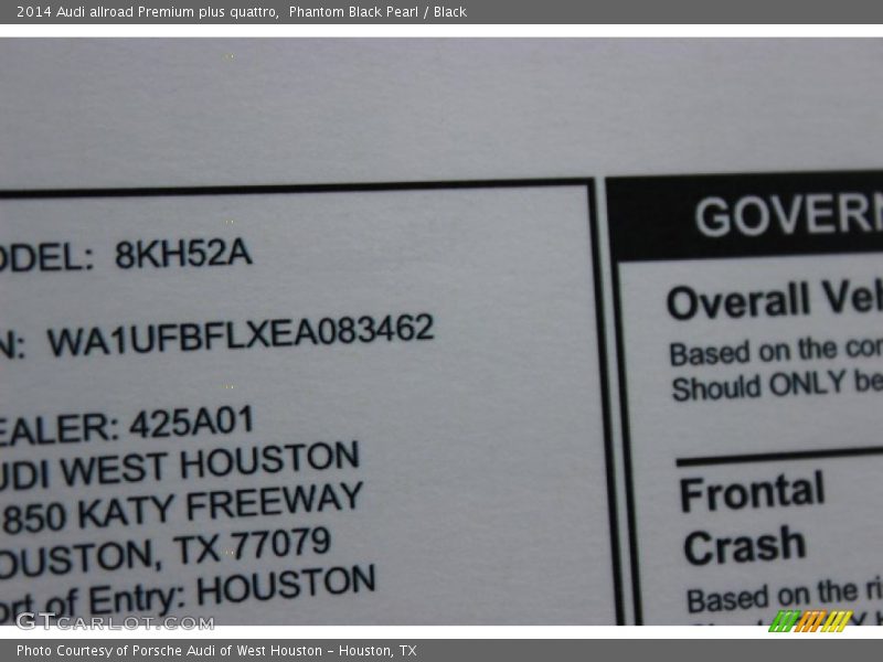 Phantom Black Pearl / Black 2014 Audi allroad Premium plus quattro
