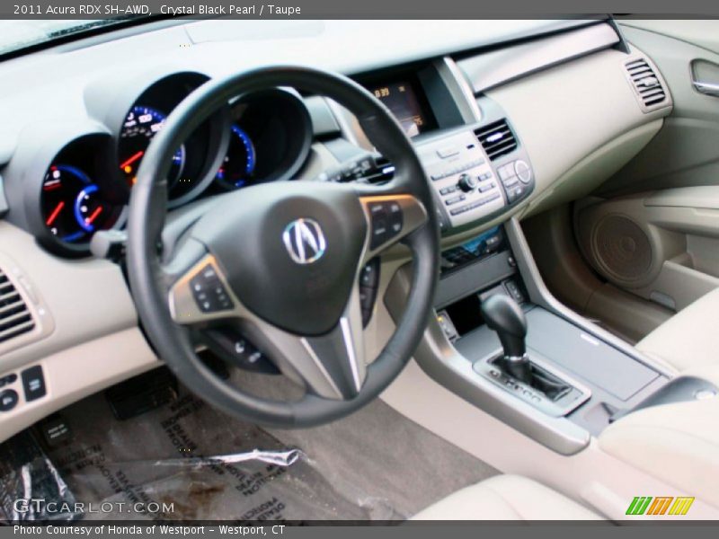 Crystal Black Pearl / Taupe 2011 Acura RDX SH-AWD