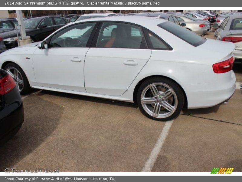 Glacier White Metallic / Black/Magma Red 2014 Audi S4 Premium plus 3.0 TFSI quattro