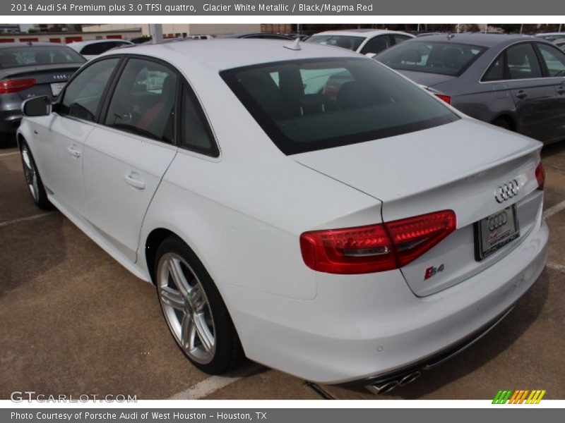 Glacier White Metallic / Black/Magma Red 2014 Audi S4 Premium plus 3.0 TFSI quattro