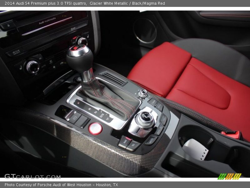 Glacier White Metallic / Black/Magma Red 2014 Audi S4 Premium plus 3.0 TFSI quattro