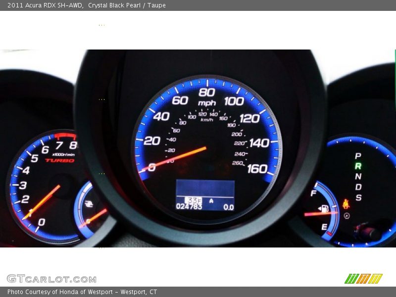 Crystal Black Pearl / Taupe 2011 Acura RDX SH-AWD