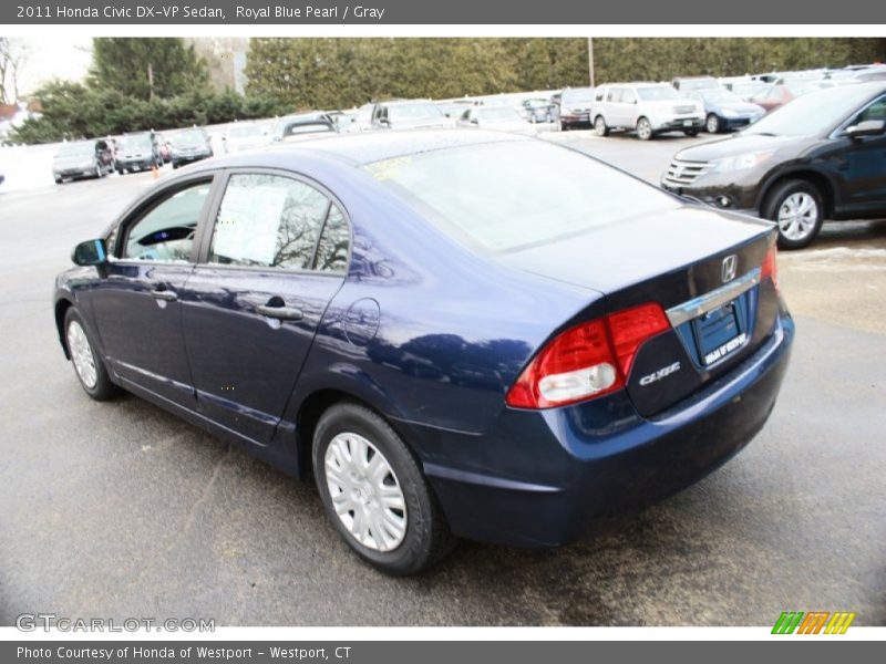 Royal Blue Pearl / Gray 2011 Honda Civic DX-VP Sedan