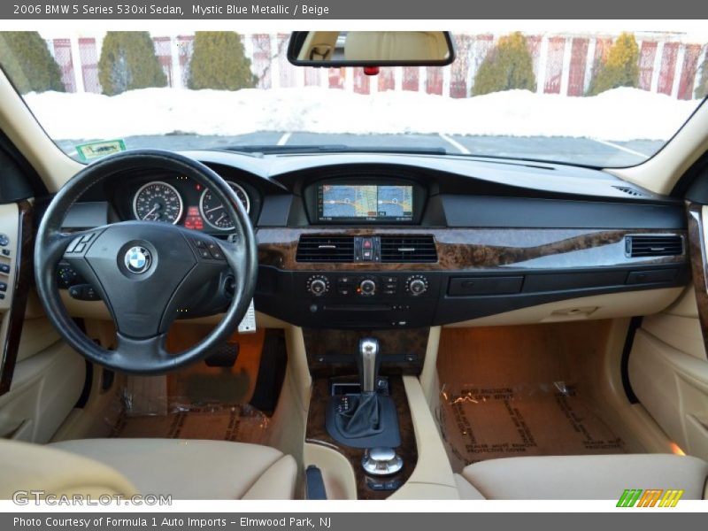 Mystic Blue Metallic / Beige 2006 BMW 5 Series 530xi Sedan