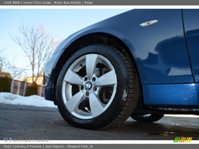 Mystic Blue Metallic / Beige 2006 BMW 5 Series 530xi Sedan