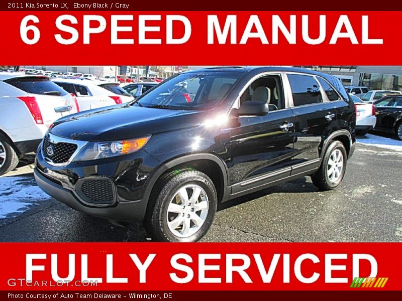 Ebony Black / Gray 2011 Kia Sorento LX