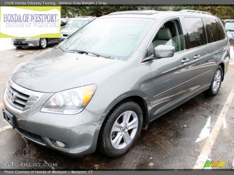 Nimbus Gray Metallic / Gray 2008 Honda Odyssey Touring