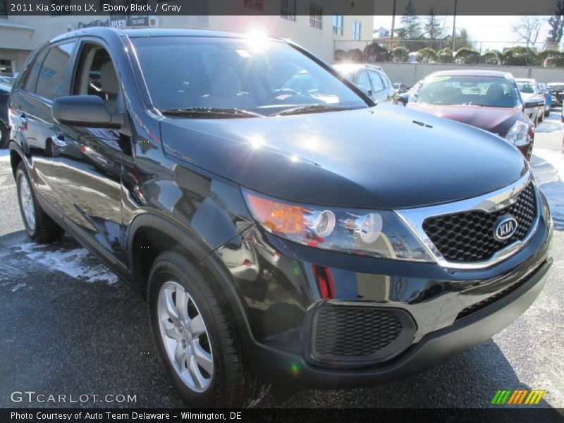 Ebony Black / Gray 2011 Kia Sorento LX