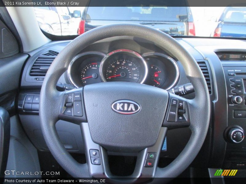 Ebony Black / Gray 2011 Kia Sorento LX