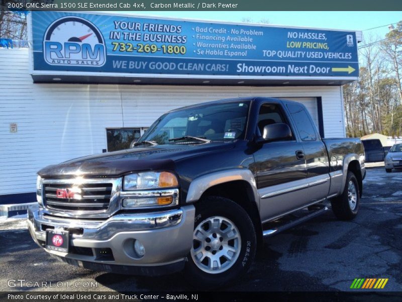 Carbon Metallic / Dark Pewter 2005 GMC Sierra 1500 SLE Extended Cab 4x4