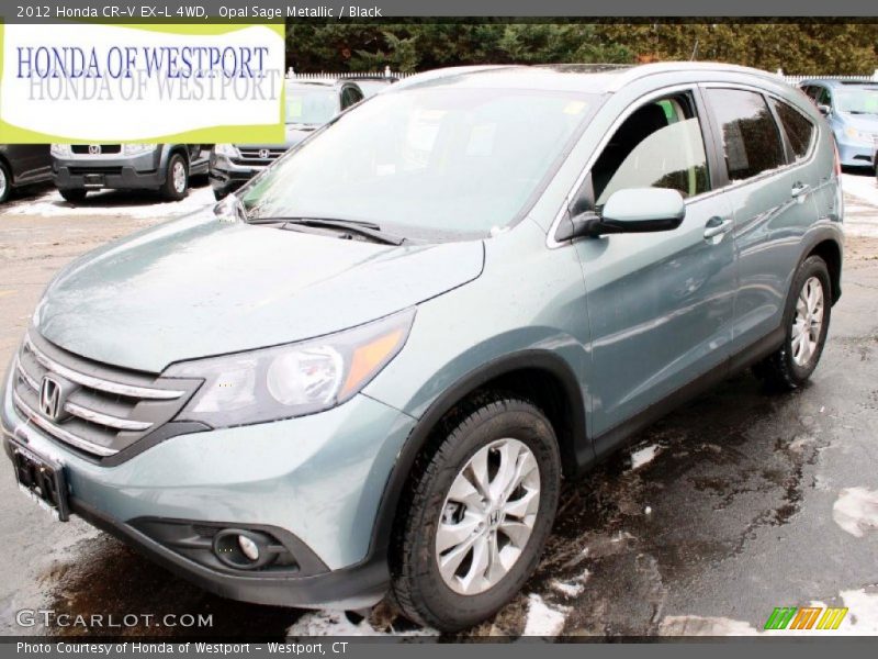 Opal Sage Metallic / Black 2012 Honda CR-V EX-L 4WD