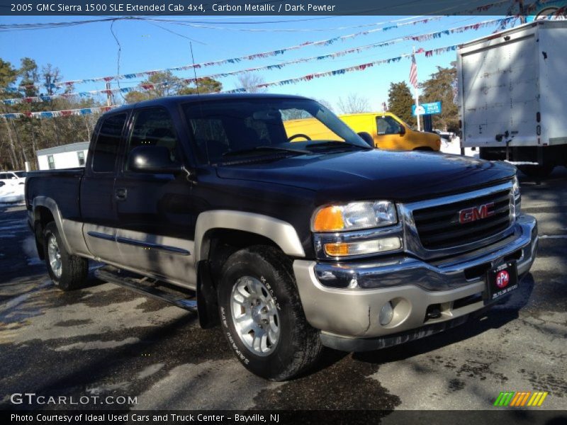 Carbon Metallic / Dark Pewter 2005 GMC Sierra 1500 SLE Extended Cab 4x4