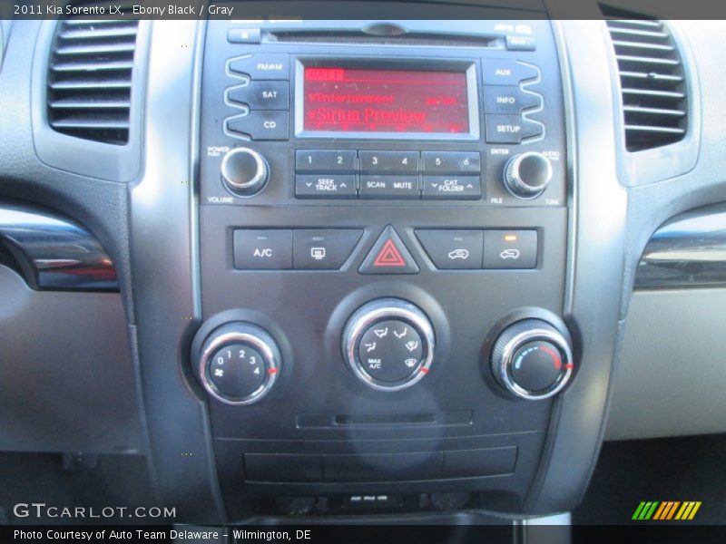 Ebony Black / Gray 2011 Kia Sorento LX