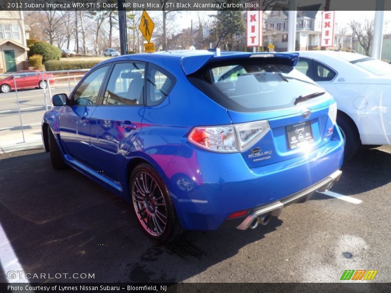 WR Blue Mica / STi Black Alcantara/Carbon Black 2012 Subaru Impreza WRX STi 5 Door