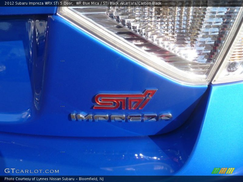 WR Blue Mica / STi Black Alcantara/Carbon Black 2012 Subaru Impreza WRX STi 5 Door