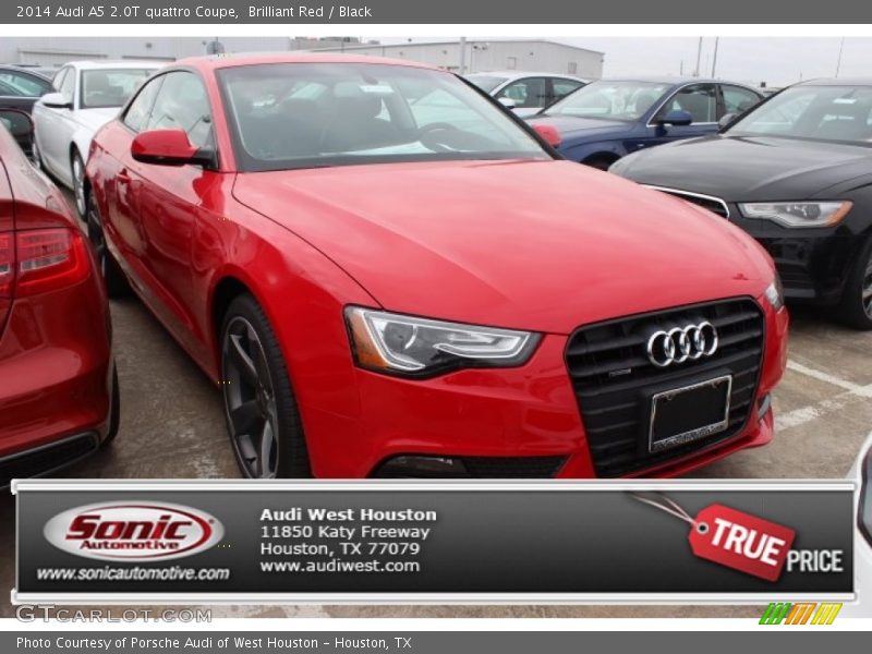 Brilliant Red / Black 2014 Audi A5 2.0T quattro Coupe