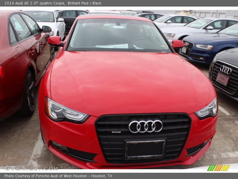 Brilliant Red / Black 2014 Audi A5 2.0T quattro Coupe