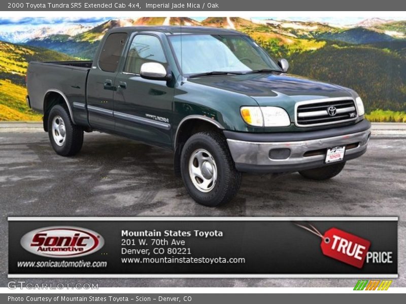 Imperial Jade Mica / Oak 2000 Toyota Tundra SR5 Extended Cab 4x4
