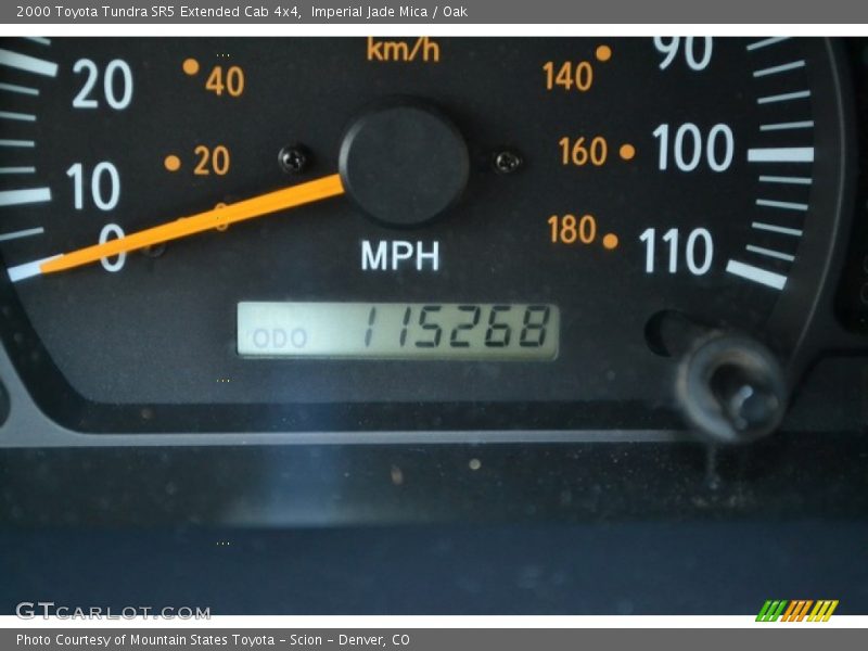 Imperial Jade Mica / Oak 2000 Toyota Tundra SR5 Extended Cab 4x4