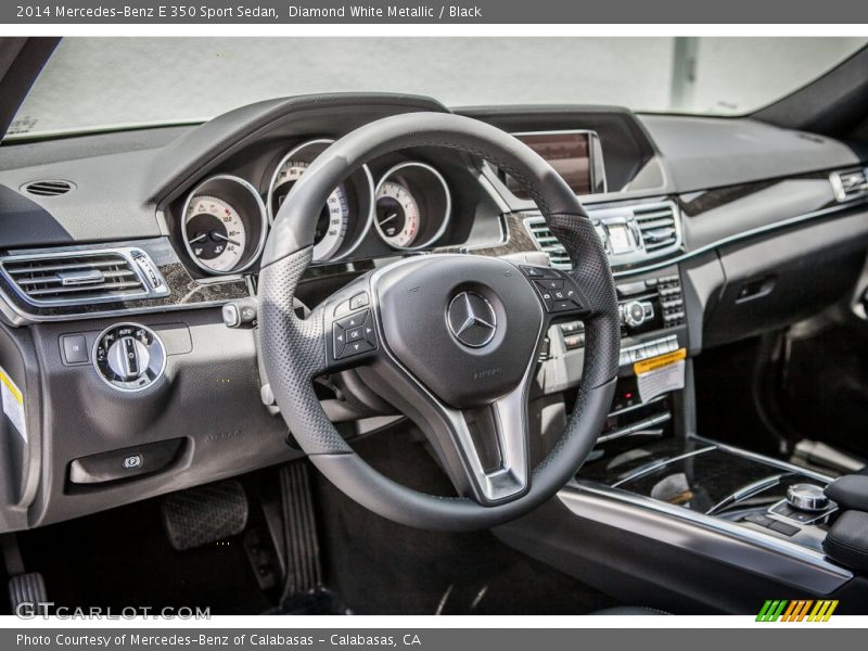 Diamond White Metallic / Black 2014 Mercedes-Benz E 350 Sport Sedan
