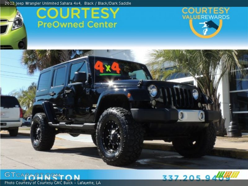Black / Black/Dark Saddle 2012 Jeep Wrangler Unlimited Sahara 4x4