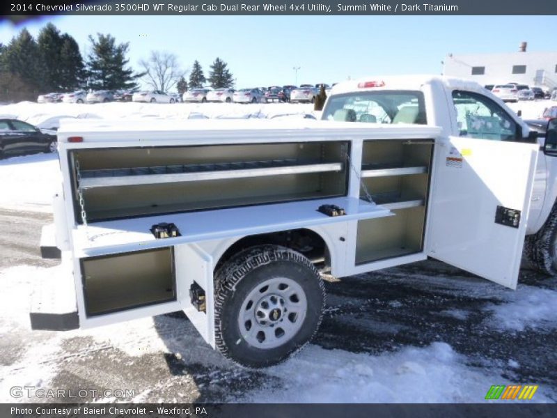 Summit White / Dark Titanium 2014 Chevrolet Silverado 3500HD WT Regular Cab Dual Rear Wheel 4x4 Utility