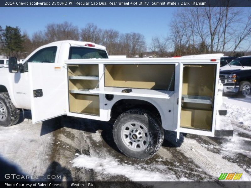 Summit White / Dark Titanium 2014 Chevrolet Silverado 3500HD WT Regular Cab Dual Rear Wheel 4x4 Utility