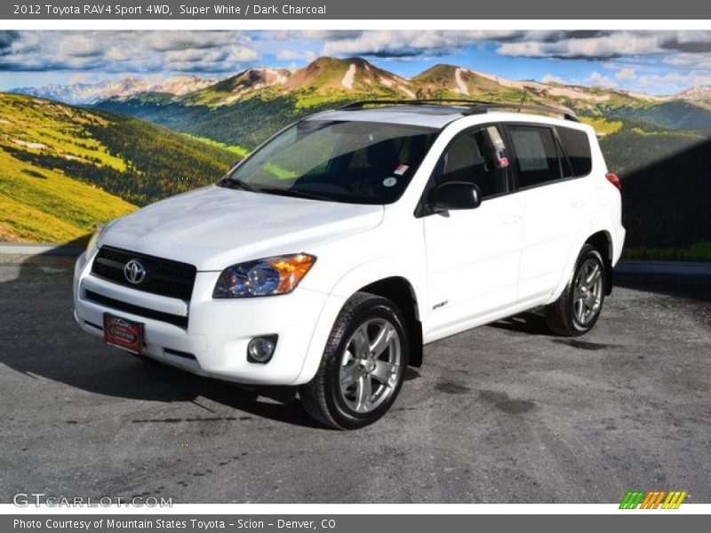 Super White / Dark Charcoal 2012 Toyota RAV4 Sport 4WD