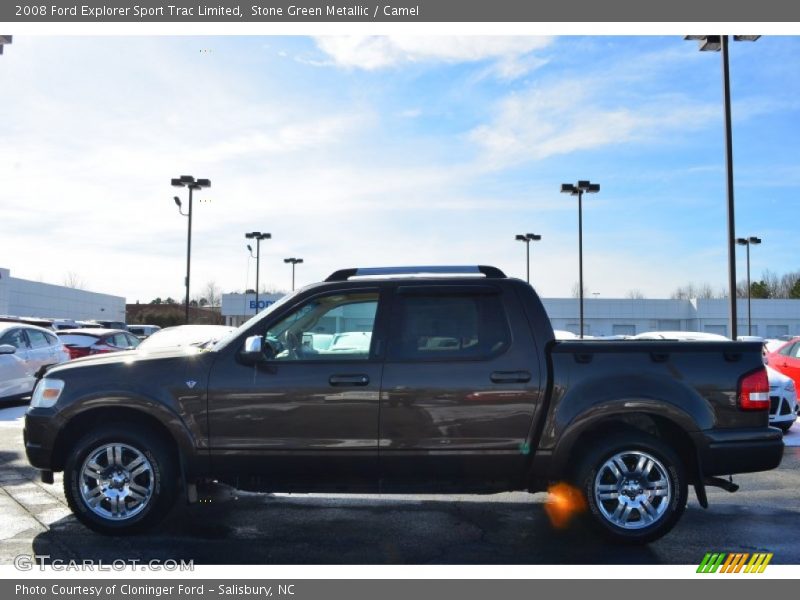 Stone Green Metallic / Camel 2008 Ford Explorer Sport Trac Limited