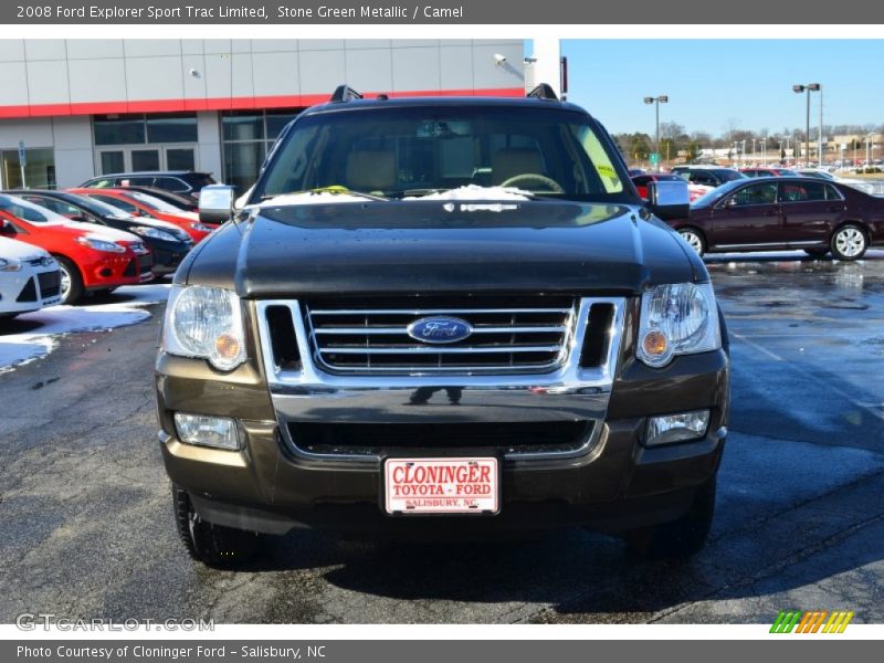 Stone Green Metallic / Camel 2008 Ford Explorer Sport Trac Limited