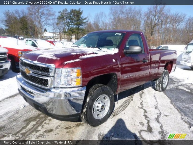 Deep Ruby Metallic / Dark Titanium 2014 Chevrolet Silverado 2500HD WT Regular Cab 4x4