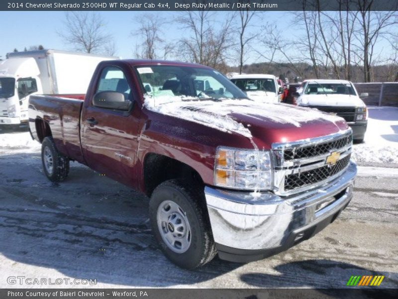 Deep Ruby Metallic / Dark Titanium 2014 Chevrolet Silverado 2500HD WT Regular Cab 4x4