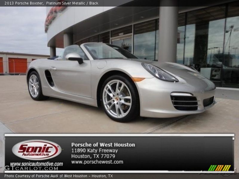 Platinum Silver Metallic / Black 2013 Porsche Boxster