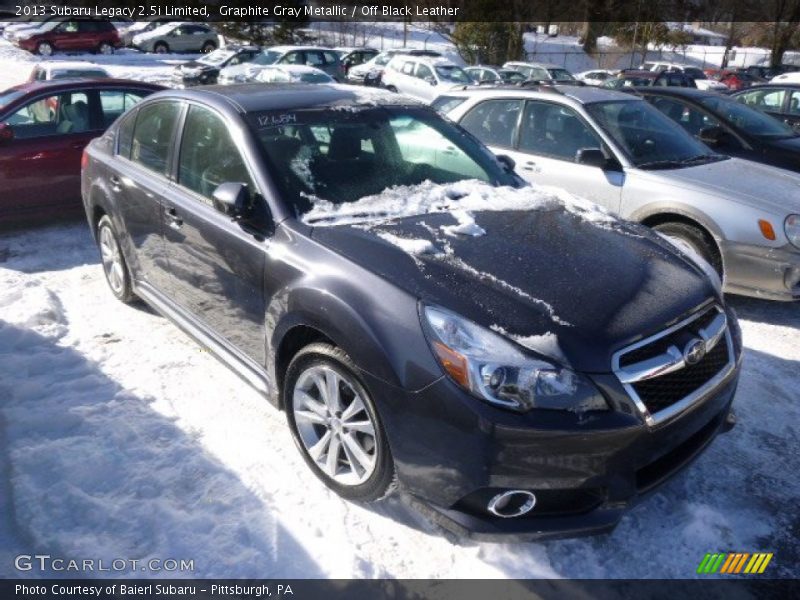 Graphite Gray Metallic / Off Black Leather 2013 Subaru Legacy 2.5i Limited