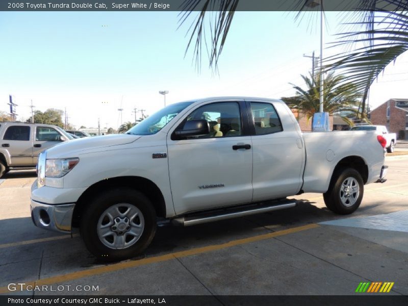 Super White / Beige 2008 Toyota Tundra Double Cab