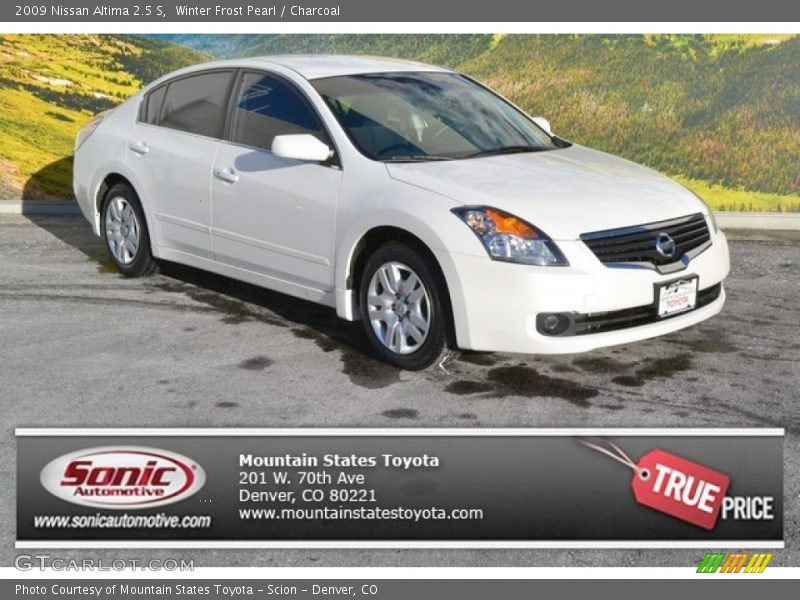 Winter Frost Pearl / Charcoal 2009 Nissan Altima 2.5 S