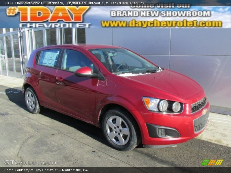 Crystal Red Tintcoat / Jet Black/Dark Titanium 2014 Chevrolet Sonic LS Hatchback