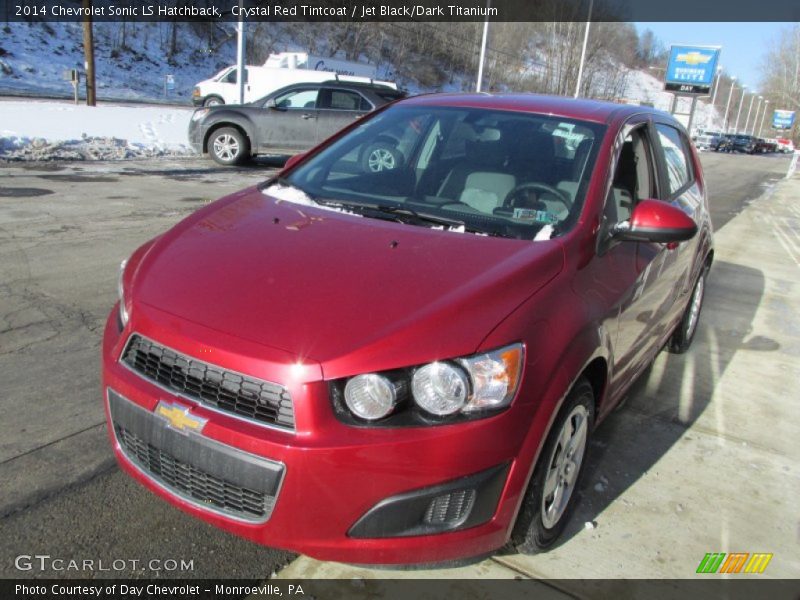 Crystal Red Tintcoat / Jet Black/Dark Titanium 2014 Chevrolet Sonic LS Hatchback