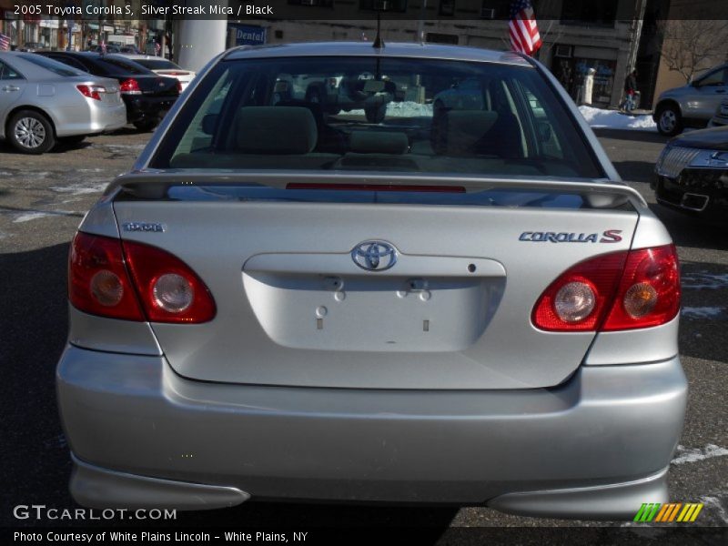 Silver Streak Mica / Black 2005 Toyota Corolla S