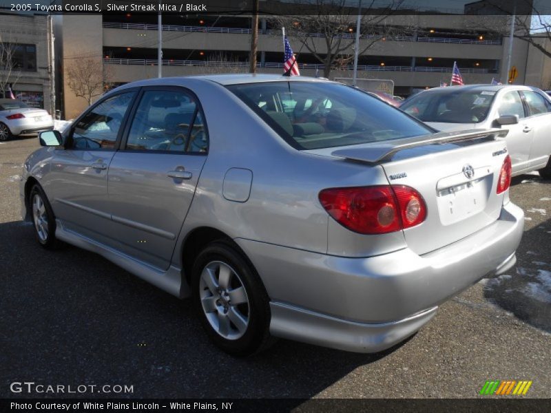 Silver Streak Mica / Black 2005 Toyota Corolla S