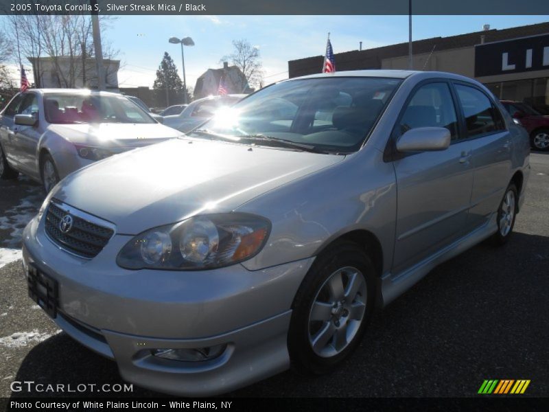 Silver Streak Mica / Black 2005 Toyota Corolla S