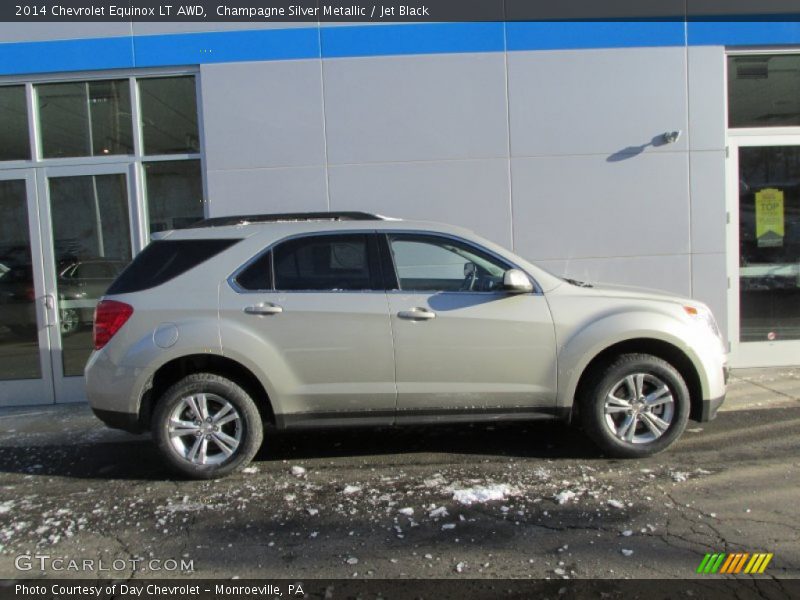 Champagne Silver Metallic / Jet Black 2014 Chevrolet Equinox LT AWD