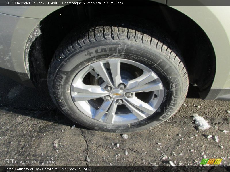 Champagne Silver Metallic / Jet Black 2014 Chevrolet Equinox LT AWD
