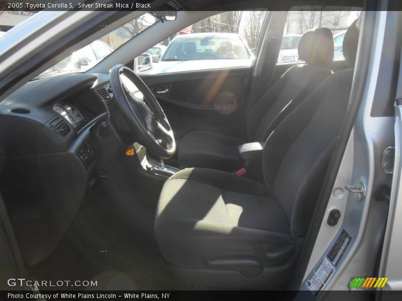 Silver Streak Mica / Black 2005 Toyota Corolla S